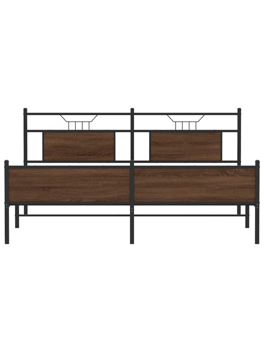 METALLIST VOODIRAAM ILMA MADRATSITA PRUUN TAMM 160X200 CM