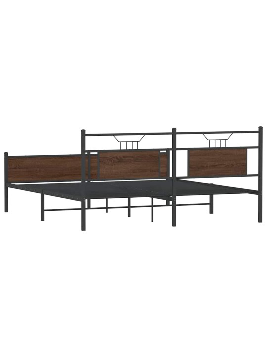 METALLIST VOODIRAAM ILMA MADRATSITA PRUUN TAMM 160X200 CM