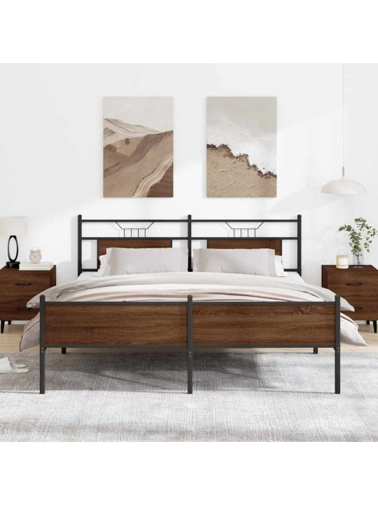 METALLIST VOODIRAAM ILMA MADRATSITA PRUUN TAMM 160X200 CM