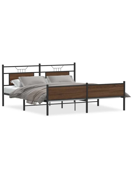 METALLIST VOODIRAAM ILMA MADRATSITA PRUUN TAMM 180X200 CM