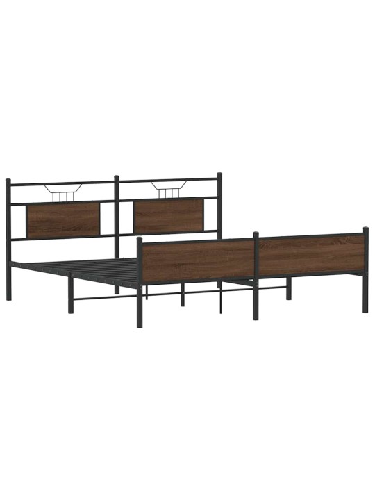 METALLIST VOODIRAAM ILMA MADRATSITA PRUUN TAMM 180X200 CM