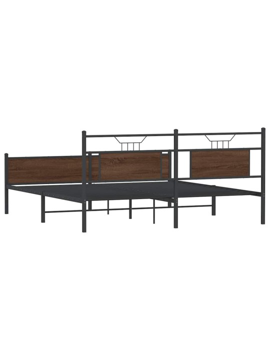 METALLIST VOODIRAAM ILMA MADRATSITA PRUUN TAMM 180X200 CM