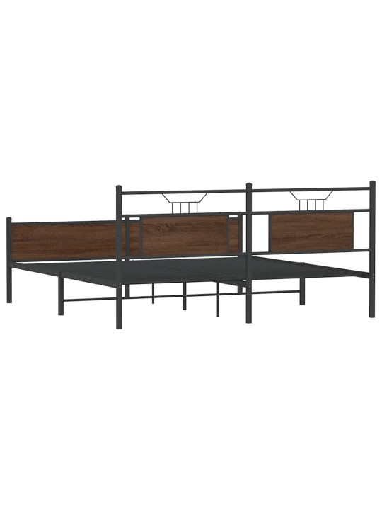 METALLIST VOODIRAAM ILMA MADRATSITA PRUUN TAMM 183X213 CM