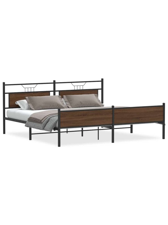 METALLIST VOODIRAAM ILMA MADRATSITA PRUUN TAMM 193X203 CM