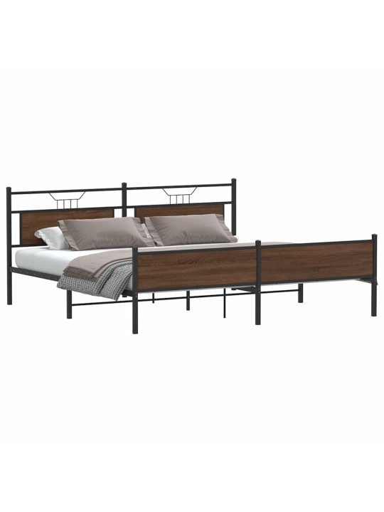 METALLIST VOODIRAAM ILMA MADRATSITA PRUUN TAMM 193X203 CM