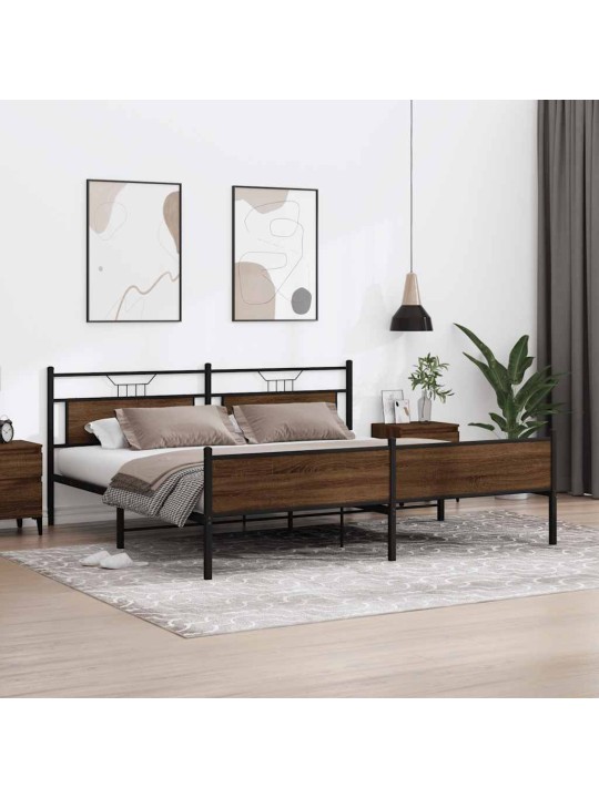 METALLIST VOODIRAAM ILMA MADRATSITA PRUUN TAMM 193X203 CM