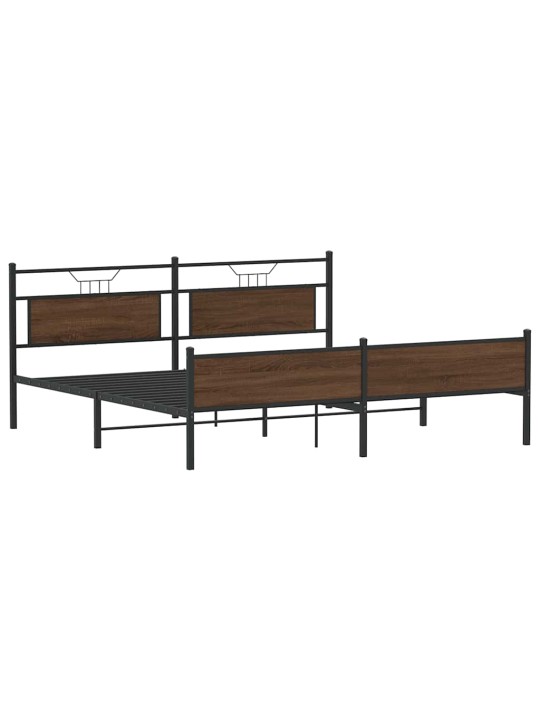 METALLIST VOODIRAAM ILMA MADRATSITA PRUUN TAMM 193X203 CM