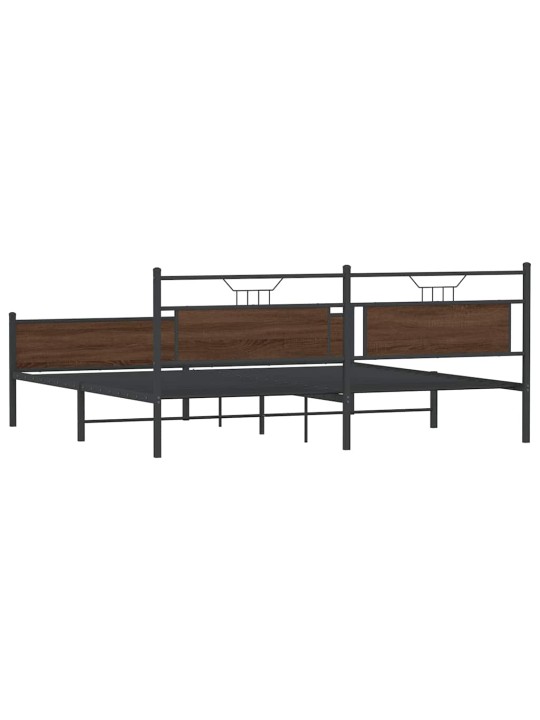 METALLIST VOODIRAAM ILMA MADRATSITA PRUUN TAMM 193X203 CM