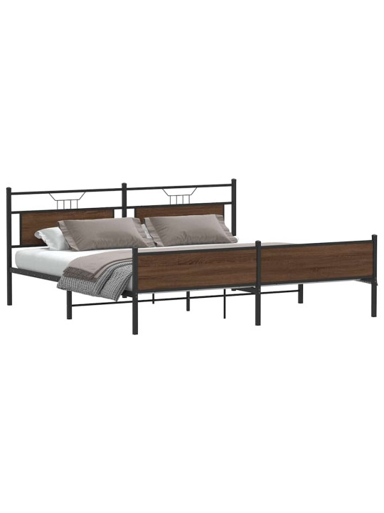 METALLIST VOODIRAAM ILMA MADRATSITA PRUUN TAMM 200X200 CM