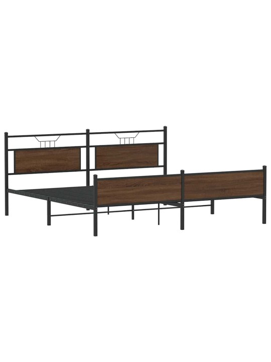 METALLIST VOODIRAAM ILMA MADRATSITA PRUUN TAMM 200X200 CM