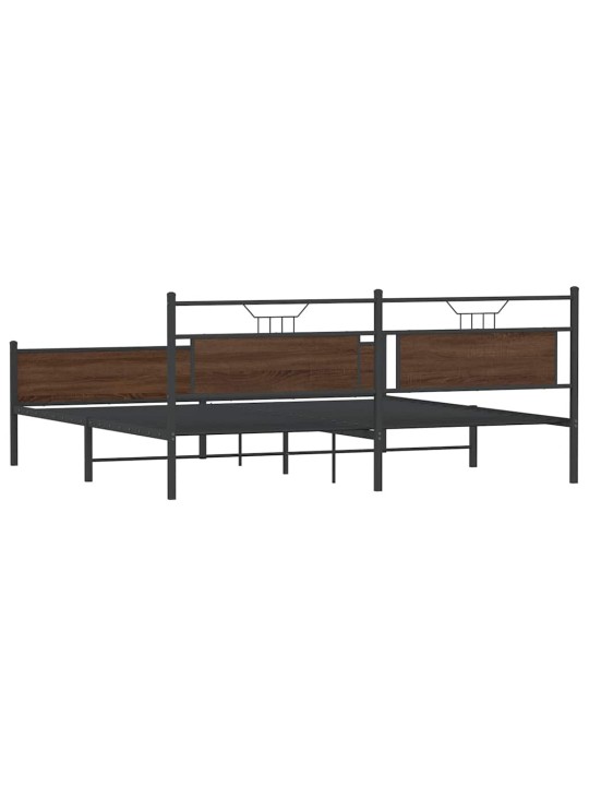 METALLIST VOODIRAAM ILMA MADRATSITA PRUUN TAMM 200X200 CM