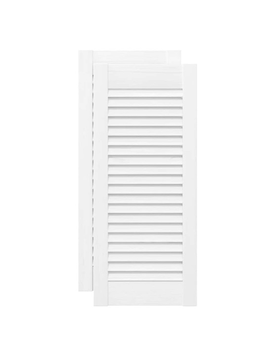 KAPIUKSED LOUVRED DESIGN 2 TK VALGE 69X29,5 CM