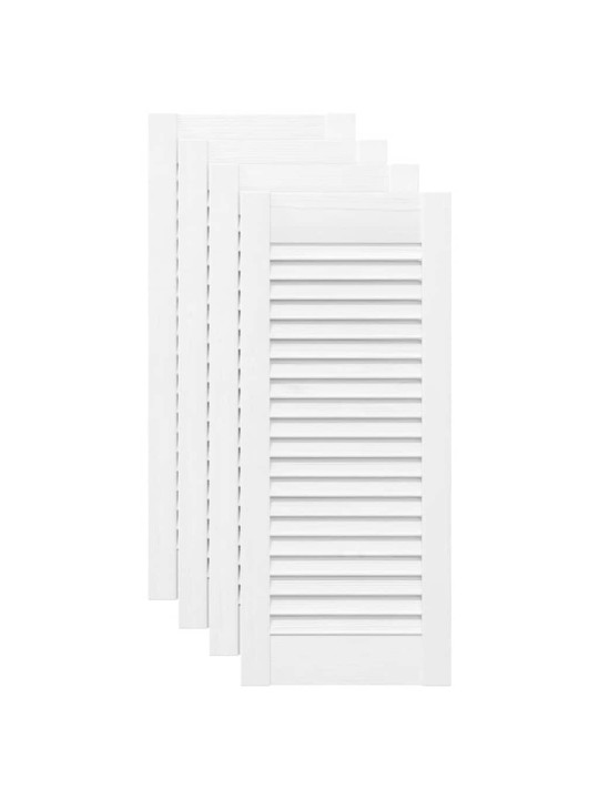 KAPIUKSED LOUVRED DESIGN 4 TK VALGE 69X29,5 CM