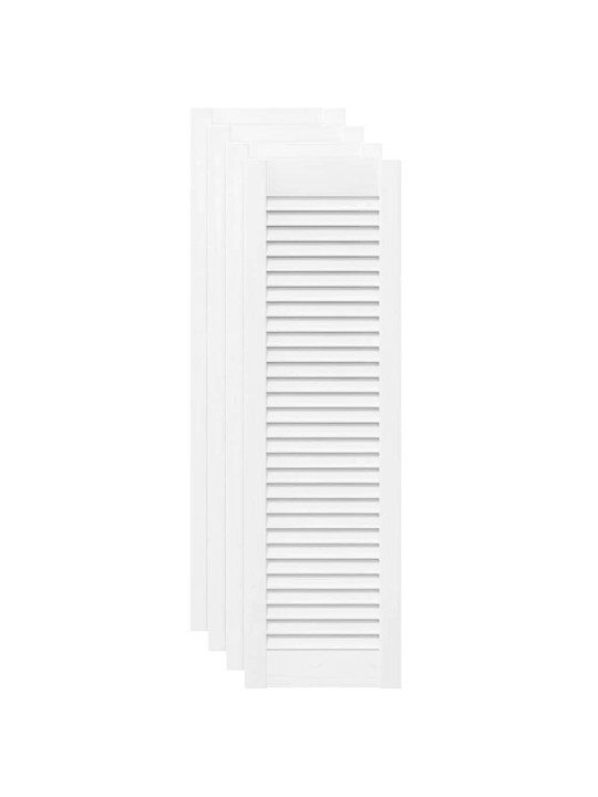 KAPIUKSED LOUVRED DESIGN 4 TK VALGE 99X29,5 CM