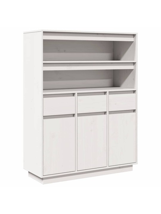HIGHBOARD VALGE 89X34X116,5 CM TÄISPUIDUST MÄND
