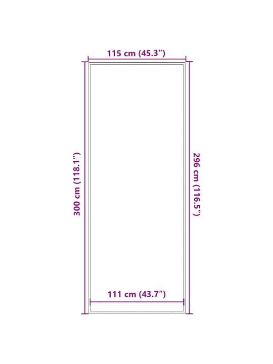 UKSEMATT SININE 115X300 CM