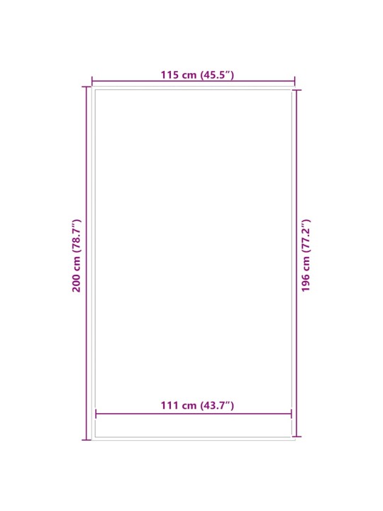 UKSEMATT, TRIIBULINE, MUST JA HALL, 115 X 200 CM