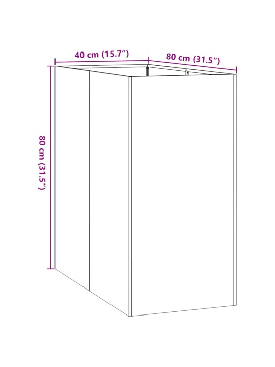 TAIMEKAST, 40X80X80 CM, ROOSTEVABA TERAS