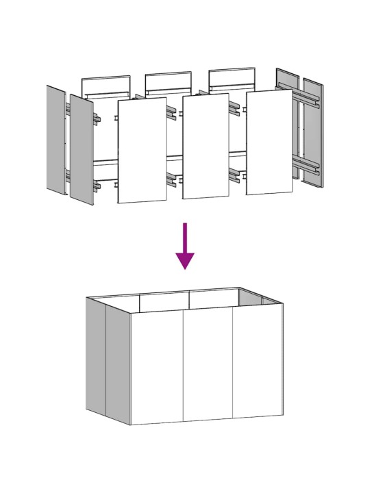 TAIMEKAST VALGE 120X80X80 CM, TERAS