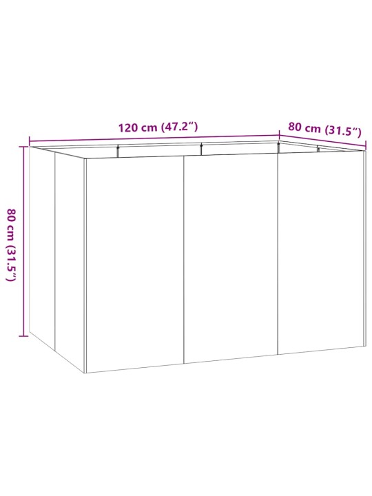 TAIMEKAST VALGE 120X80X80 CM, TERAS