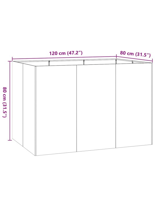 AIA TAIMEKAST, OLIIVIROHELINE, 120X80X80 CM, TERAS