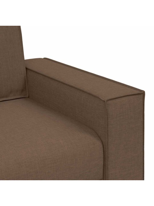 Diivanikomplekt padjaga 3 tk pruun 220 x 78 x 84 cm kangas