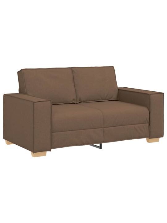Diivanikomplekt padjaga 3 tk pruun 220 x 78 x 84 cm kangas