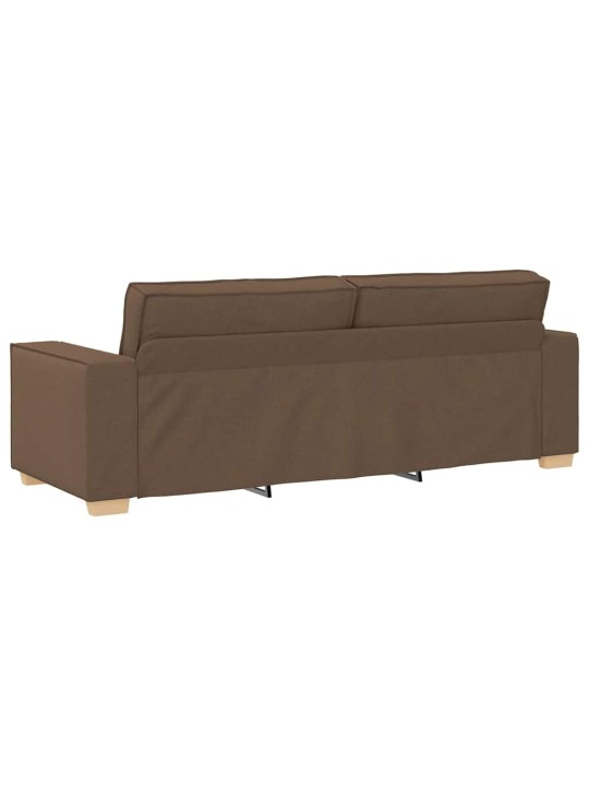Diivanikomplekt padjaga 3 tk pruun 220 x 78 x 84 cm kangas