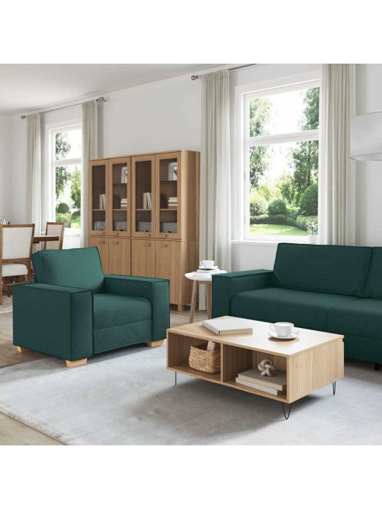 Diivanikomplekt 3 tk tume rohelise 220 x 78 x 84 cm kangas