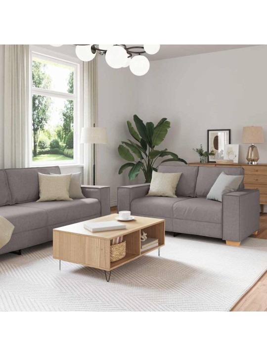Diivanikomplekt 3 tk pruunikashall 220 x 78 x 84 cm kangas