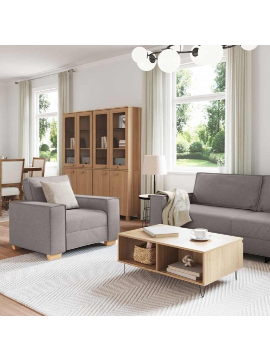 Diivanikomplekt 3 tk pruunikashall 220 x 78 x 84 cm kangas
