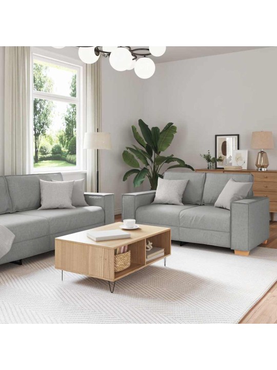 Diivanikomplekt padjaga 3 tk hall 220 x 78 x 84 cm kangas