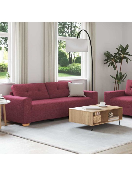 Diivanikomplekt 2 tk veinpunane 221 x 78 x 80 cm kangas