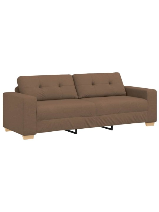 Diivanikomplekt padjaga 2 tk pruun 221 x 78 x 80 cm kangas