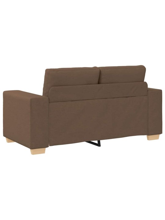 Diivanikomplekt padjaga 2 tk pruun 221 x 78 x 80 cm kangas
