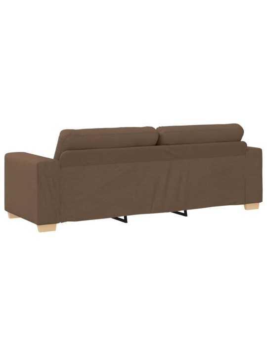 Diivanikomplekt padjaga 2 tk pruun 221 x 78 x 80 cm kangas