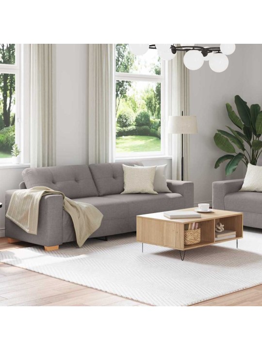 Diivanikomplekt 2 tk pruunikashall 221 x 78 x 80 cm kangas