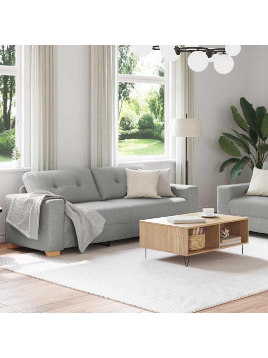 Diivanikomplekt padjaga 2 tk hall 221 x 78 x 80 cm kangas