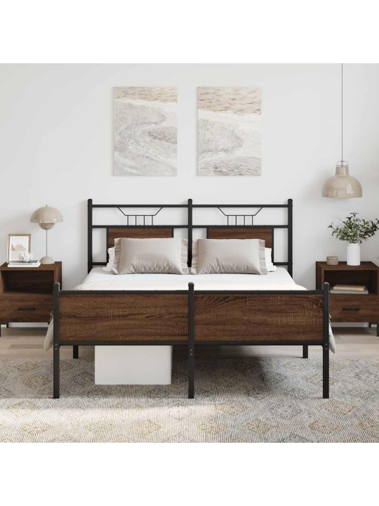 VOODIRAAM ILMA MADRATSITA PRUUN TAMM 140X190 CM TEHISPUIT