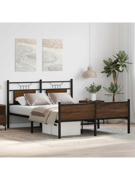 VOODIRAAM ILMA MADRATSITA PRUUN TAMM 140X200 CM TEHISPUIT
