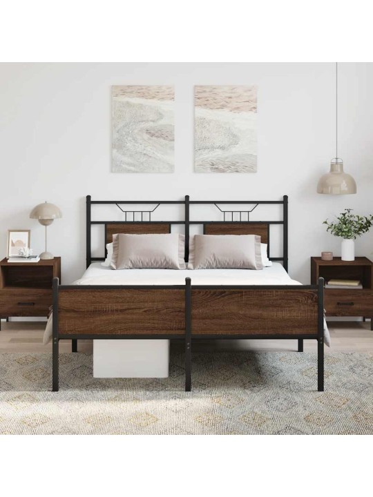 VOODIRAAM ILMA MADRATSITA PRUUN TAMM 150X200 CM TEHISPUIT