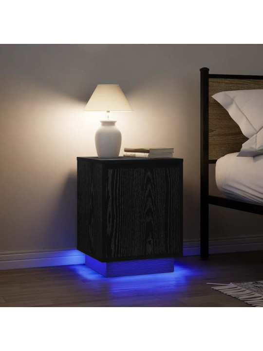ÖÖKAPP LED-TULEDEGA, MUST, 38X34X50 CM