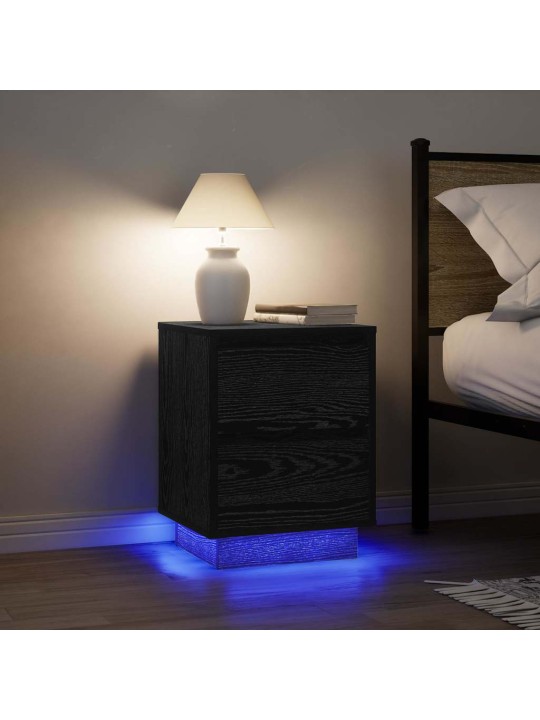 ÖÖKAPP LED-TULEDEGA, MUST, 38X34X50 CM