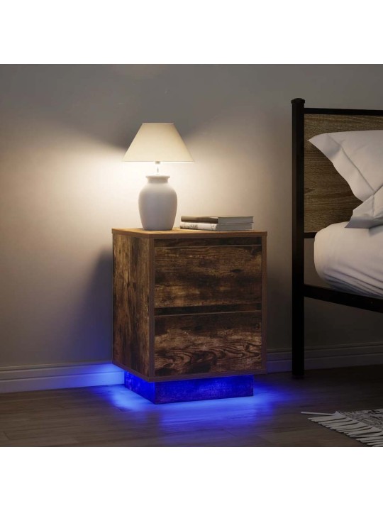 ÖÖKAPID LED-TULEDEGA 2 TK, SUITSUTATUD TAMM, 38X34X50 CM