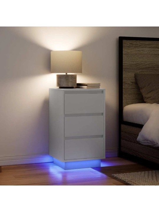 ÖÖKAPP LED-TULEDEGA, VALGE, 38X34X65 CM