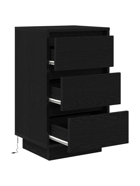 ÖÖKAPP LED-TULEDEGA, MUST, 38X34X65 CM