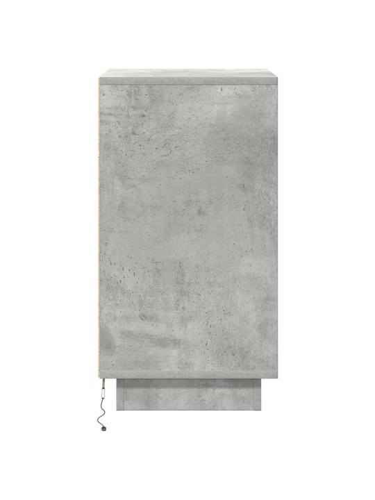 ÖÖKAPP LED-TULEDEGA, BETOONHALL, 38X34X65 CM