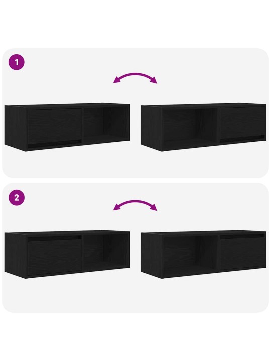 TELERIKAPID 2 TK, MUST TAMM, 80X31X25,5 CM, TEHISPUIT