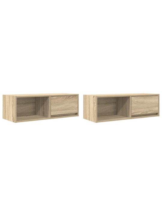 SEINA TELERIKAPID, 2 TK, SONOMA TAMM, 80X31X25,5 CM, TEHISPUIT