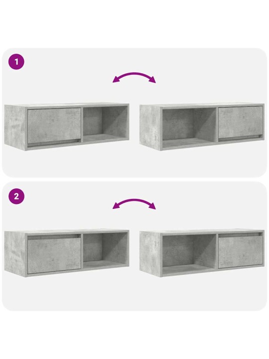 SEINA TELERIKAPID, 2 TK, BETOONHALL, 80X31X25,5 CM, TEHISPUIT